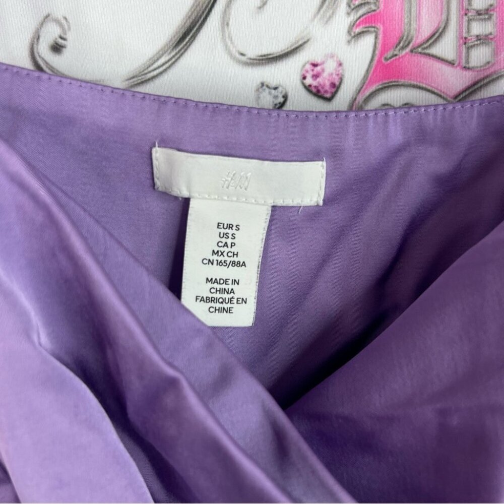 H&M cropped tank top lavender purple Lilac Camisole with Spaghetti Straps - Picture 4 of 5